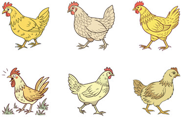 Chicken Vector Designs Fun and Farm Inspired Poultry Illustrations for T-Shirts, Stickers, and Craft Projects