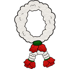 The illustration of a Jasmine garland