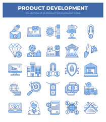 Product Development Icons. A Collection of 25 Essential Business Icons