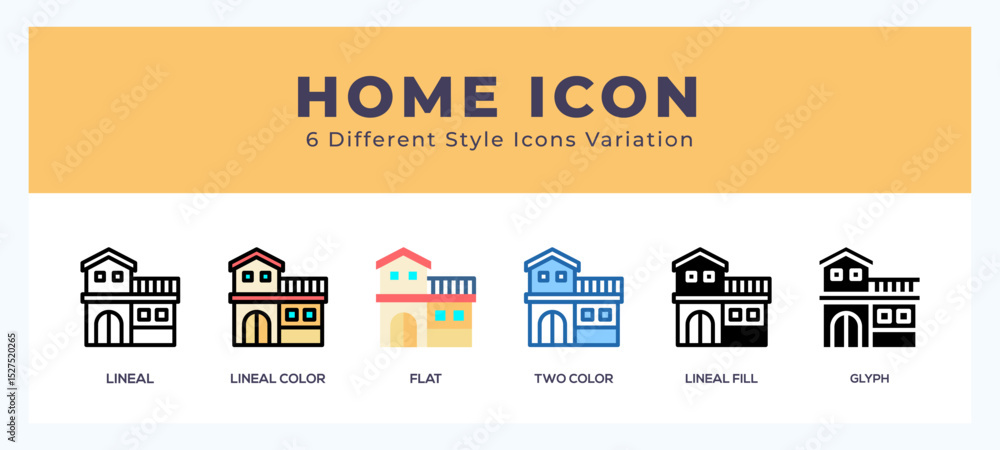Poster home icon set with different styles. design elements for logo. vector illustration.