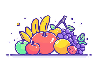 various colorfully fruit 