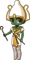 Ancient Egyptian God Osiris Vector Image