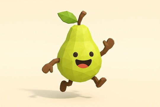 3D style of Pear fruit character