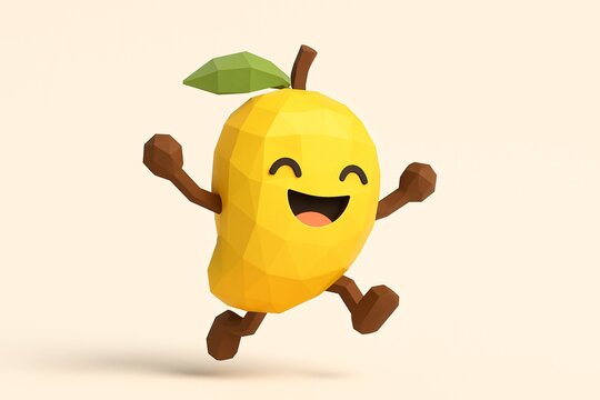 3D style of mango fruit character character