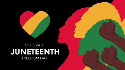 juneteen june 19 2025 animated background juneteen freedom day greetings black independence 4k