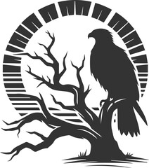 Hawk bird vector silhouette