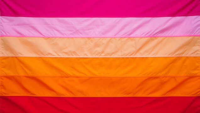 Lesbian Pride Flag Symbol of Love, Identity, and Community, Representing LGBTQIA+ Pride