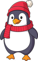 Cute Winter Penguin Vector Image