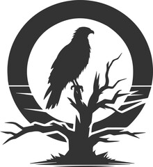 Hawk bird vector silhouette