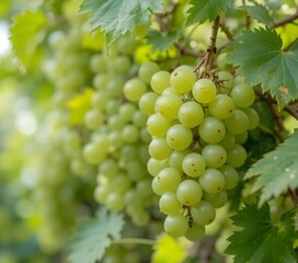 Fototapeta premium bunch of green grapes