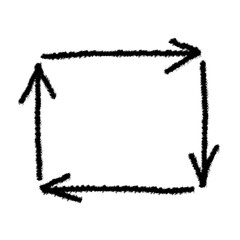 Arrow grunge vector icon. Arrow hand drawn texture.Arrow  chalk vector.