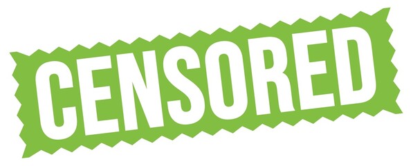 Fototapeta premium CENSORED text written on green stamp sign.