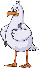 Seagull Thums Up Vector Image