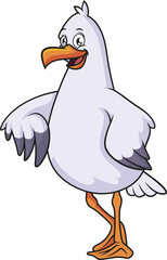 Seagull Leaning On Something Vector Image