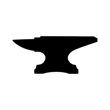 recommend clip art: Anvil silhouette vector flat illustration design.