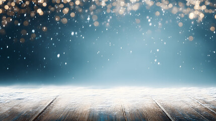 Beautiful snowflakes falling on the ground, pure winter background, serene and peaceful snowy scene
