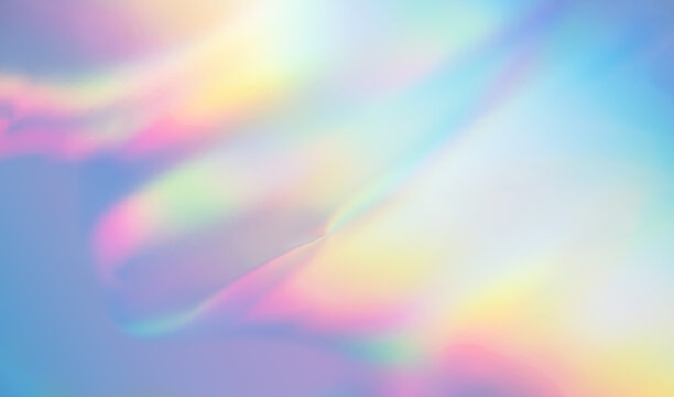 Abstract multicolor light texture overlay effect. Holographic rainbow background. - Powered by Adobe