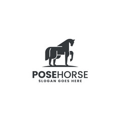 Silhouette Horse Logo Design 1