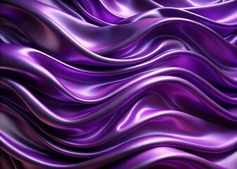 Fototapeta premium Abstract Gradient of Shimmering Curves in Purple Satin with Luxurious Waves Creating Smooth Motion
