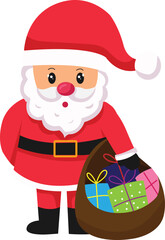 santa claus with gifts