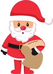 santa claus with a gift