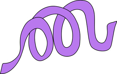 Obraz premium Purple ribbon with smooth curves and flowing shape, creating dynamic and elegant visual effect