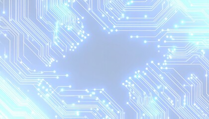 3d rendered illustration of illuminated futuristic circuit board