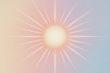 Obraz premium Minimalist glow core — soft radiant center with pastel gradient rays