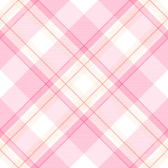 Check plaid pattern in pink and beige. Seamless light pastel houndstooth tartan for dress, jacket, coat, scarf, other modern spring summer autumn winter fashion fabric design.