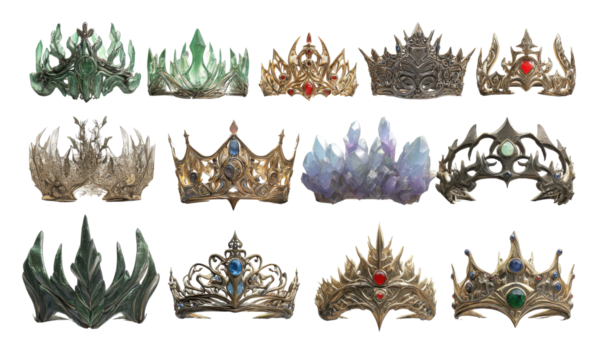Exquisite Fantasy Crowns for Digital Characters