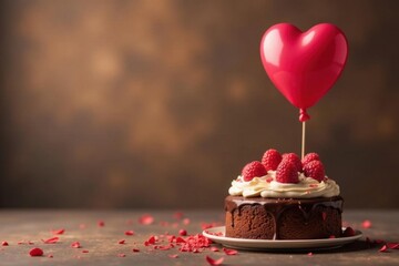 Blurred mocha background, balloon, gift, cake , image, subtle, mocha