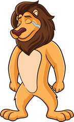 Cute Lion Crying Vector Image