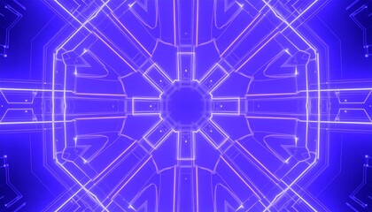 Obraz premium 3d rendered illustration of illuminated futuristic circuit board