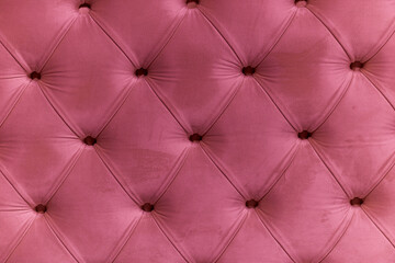 Pink Velvet Tufted Upholstery