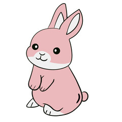 Obraz premium Pink rabbit