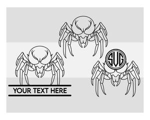 Spider SVG Silhouette Bundle, Spider Silhouette, Tarantula Svg, Animal Svg, Recluse spider Svg, Spider Png, Spider Svg Images, Cut Files