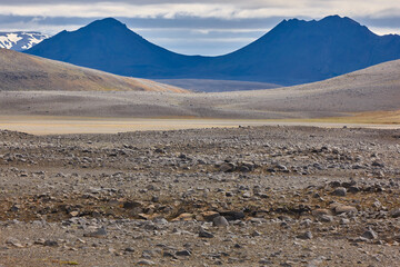 Desolated icelandic landscape. Herdubreid area. Highland region. F88 Road. Iceland