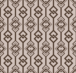Japanese Diamond Chain Vector Seamless Pattern

