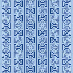 Japanese Geometric Chain Vector Seamless Pattern