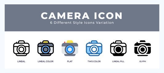 Camera icon vector illustration. trendy styles