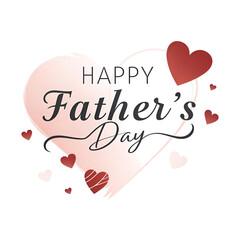 Minimalist Father's Day Card: Happy Father's Day with Heartfelt Design stock photo