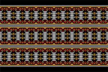 Beautiful Ethnic abstract ikat art. Seamless pattern in tribal, folk embroidery, and Mexican style. Aztec geometric art ornament print. Design for carpet, wallpaper, clothing, fabric