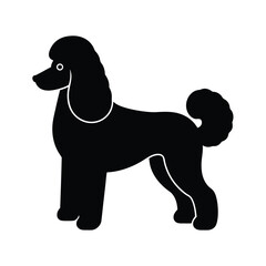 Simple Poodle Minimalist Black Vector Silhouette