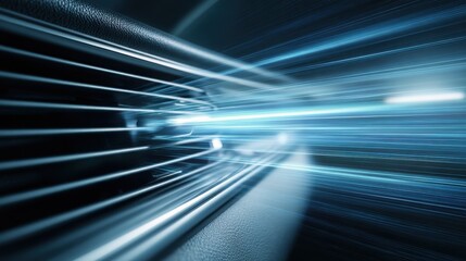 A car's air vent is shown in a close up