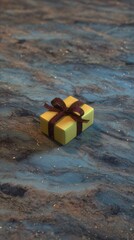 Naklejka premium Gift box on textured surface