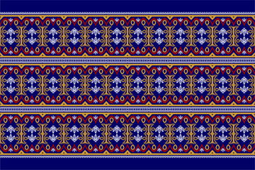 Beautiful Ethnic abstract ikat art. Seamless pattern in tribal, folk embroidery, and Mexican style. Aztec geometric art ornament print. Design for carpet, wallpaper, clothing, fabric