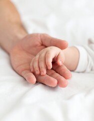 赤ちゃんとママの手