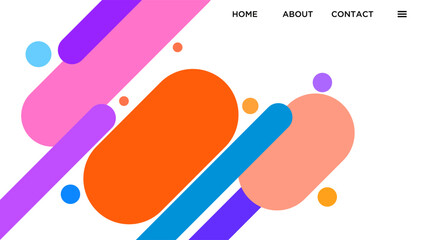 ABSTRACT WHITE BACKGROUND WITH DIAGONAL GEOMETRIC SHAPES FLAT COLORFUL DESIGN VECTOR 