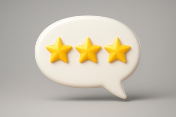 Stars in Speech Bubble - Customer Feedback and Rating Concept