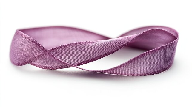 Purple ribbon symbolizing awareness, ideal for campaigns or support messages, isolated on white.